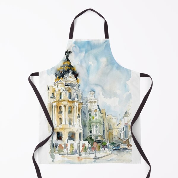 Item preview, Metropolis Building Madrid Watercolor designed and sold by caracatita75.