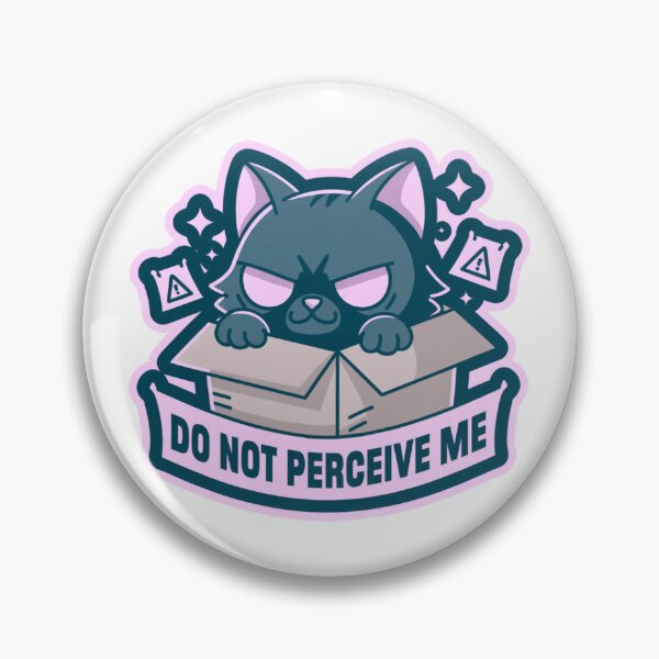 Item preview, Do Not Perceive Me Kawaii Black Cat designed and sold by IslandTyped.