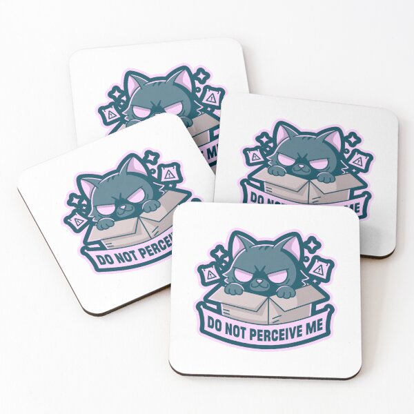 Item preview, Do Not Perceive Me Kawaii Black Cat designed and sold by IslandTyped.