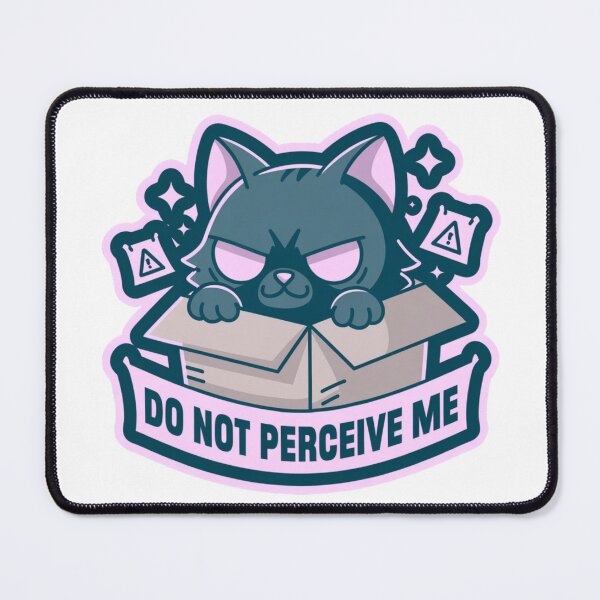 Item preview, Do Not Perceive Me Kawaii Black Cat designed and sold by IslandTyped.