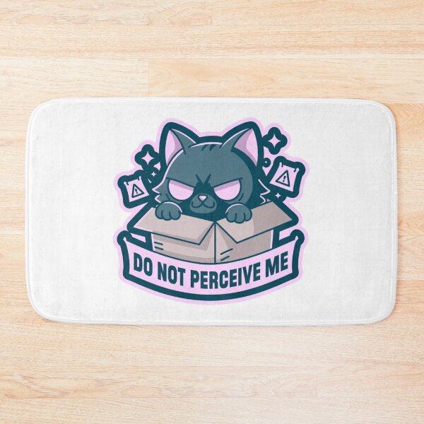 Item preview, Do Not Perceive Me Kawaii Black Cat designed and sold by IslandTyped.