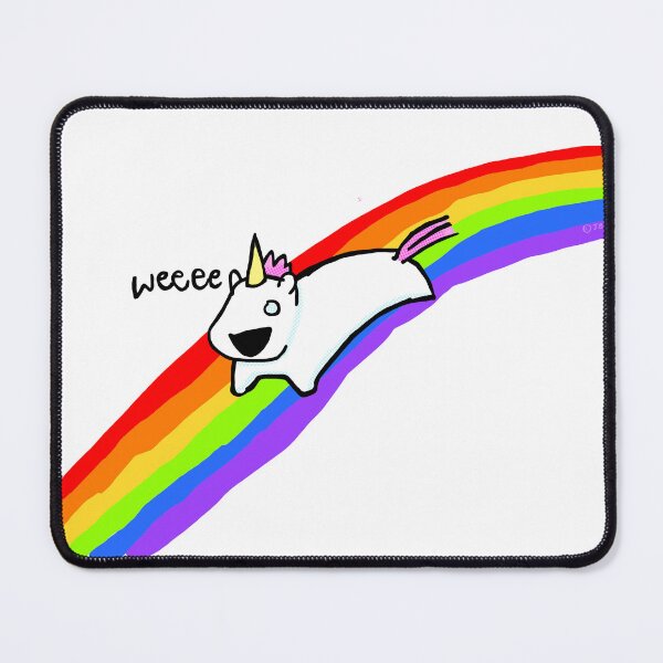Item preview, BTW Ausistic Cursed weirdcore Happy Rainbow Unicorn designed and sold by PickledjoArt.