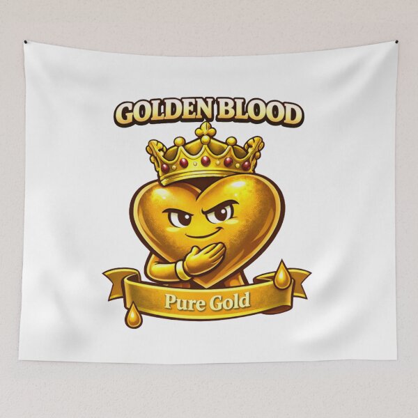 Item preview, GOLDEN BLOOD - Crowned Heart Pure Gold Desing designed and sold by Indefix.