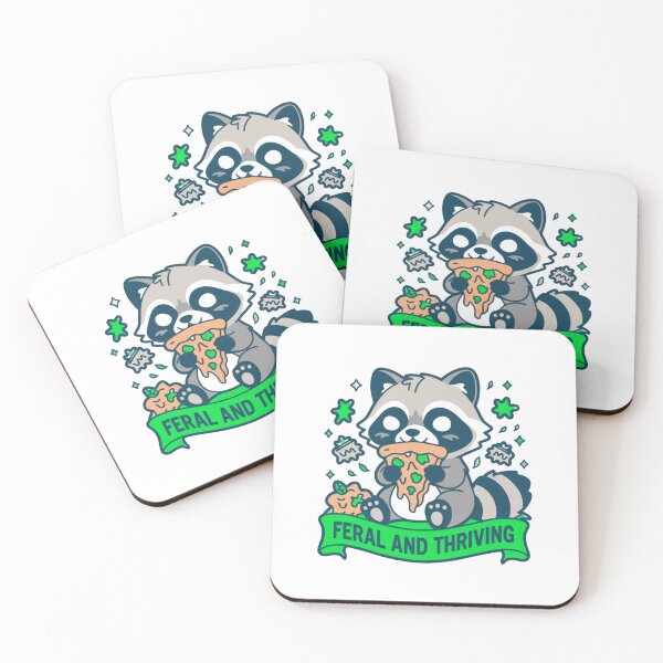 Item preview, Feral And Thriving Funny Raccoon Pizza designed and sold by IslandTyped.