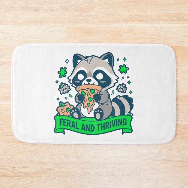 Item preview, Feral And Thriving Funny Raccoon Pizza designed and sold by IslandTyped.