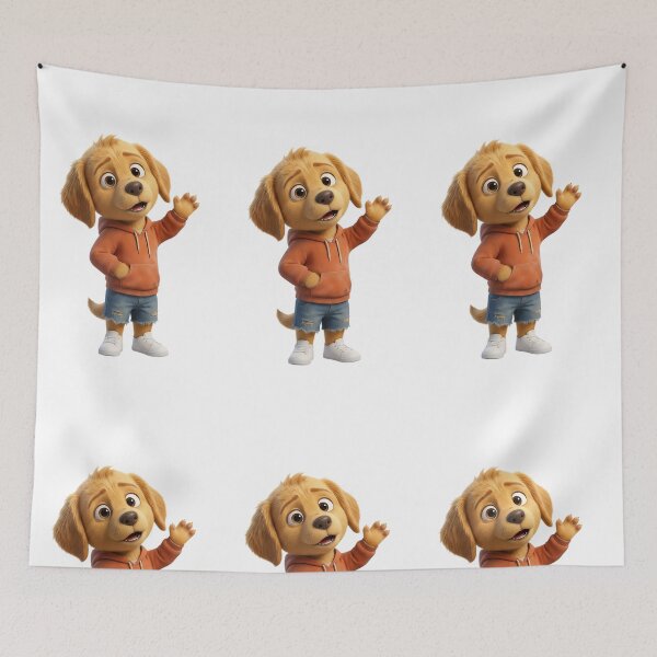 Item preview, Cute Puppy Milo Saying Hello designed and sold by veblar.