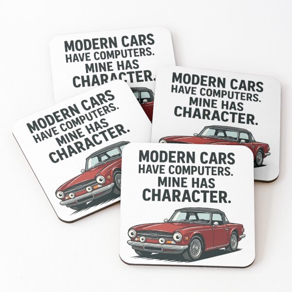Item preview, Modern Cars Have Computers... Red Triumph TR6 designed and sold by Cars with Character.