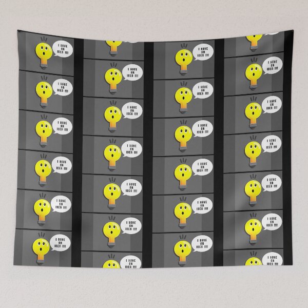 Item preview, Funny bulb with message I HAVE AN IDEA designed and sold by Martapp.