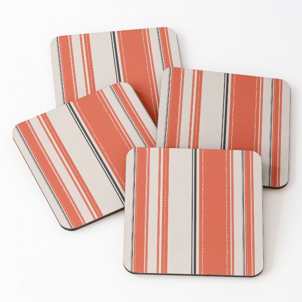 Item preview, Textured Red & Beige Vertical Stripes Pattern – Modern Retro Abstract Line Design designed and sold by WildHugeDot.