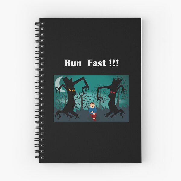 Item preview, Frightened boy in an enchanted forest in the middle of the night designed and sold by Martapp.