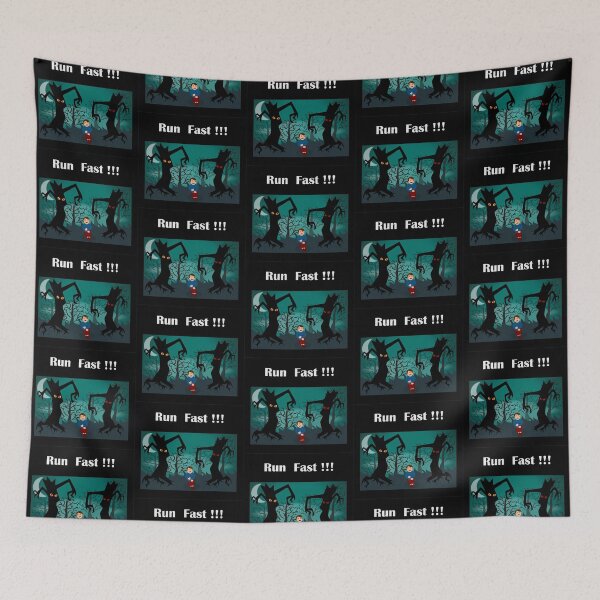 Item preview, Frightened boy in an enchanted forest in the middle of the night designed and sold by Martapp.