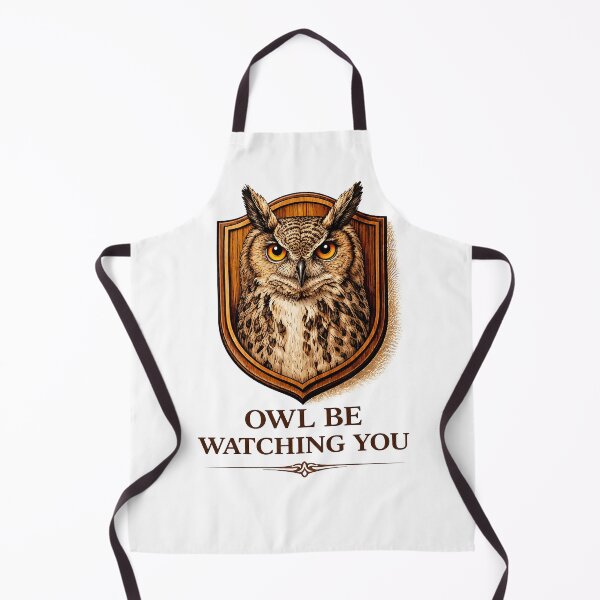 Item preview, Owl Be Watching You – Vintage Taxidermy Bear Pun Illustration designed and sold by Grand Illusions.