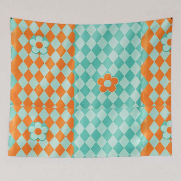 Item preview, 60s Mod Flower Harlequin – Mary Quant Inspired Retro Pattern designed and sold by Ela Art Space .