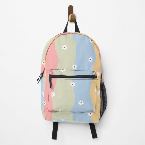 Item preview, Pastel stripes with daisies designed and sold by flowerheadria.