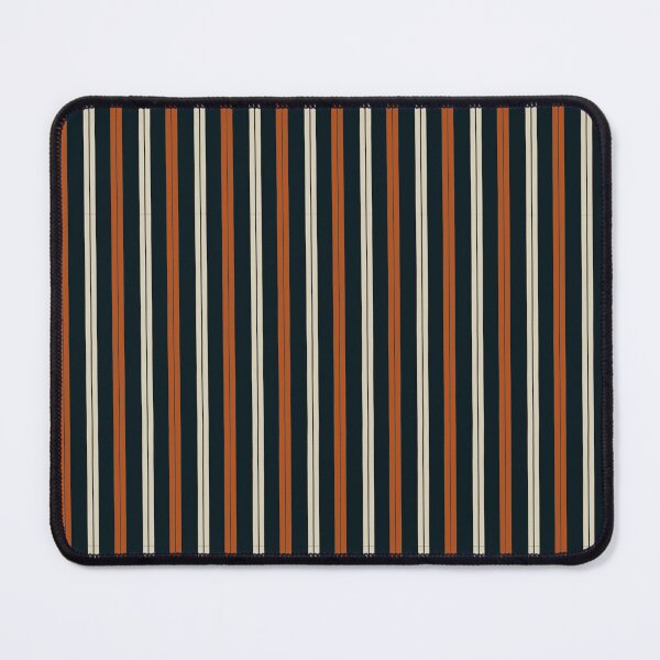 Item preview, Dark Navy Retro Vertical Stripes – Orange & Beige Bold Classic Line Pattern designed and sold by WildHugeDot.