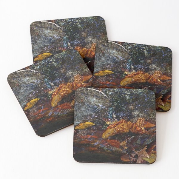Item preview, Autumn Reflections in Flowing Water Abstract Nature Texture designed and sold by onubi.