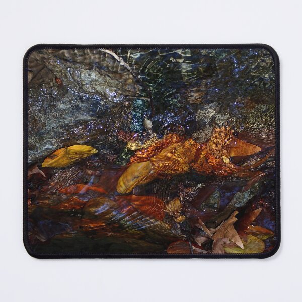 Item preview, Autumn Reflections in Flowing Water Abstract Nature Texture designed and sold by onubi.