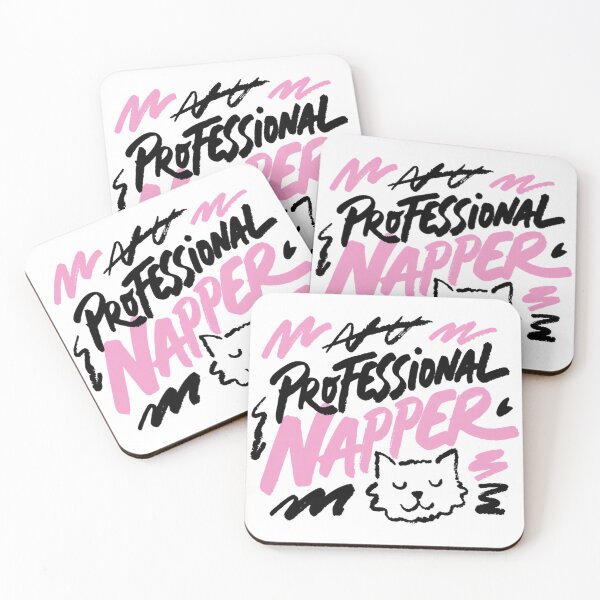 Item preview, Professional Napper Cute Kawaii Cat Quote designed and sold by IslandTyped.