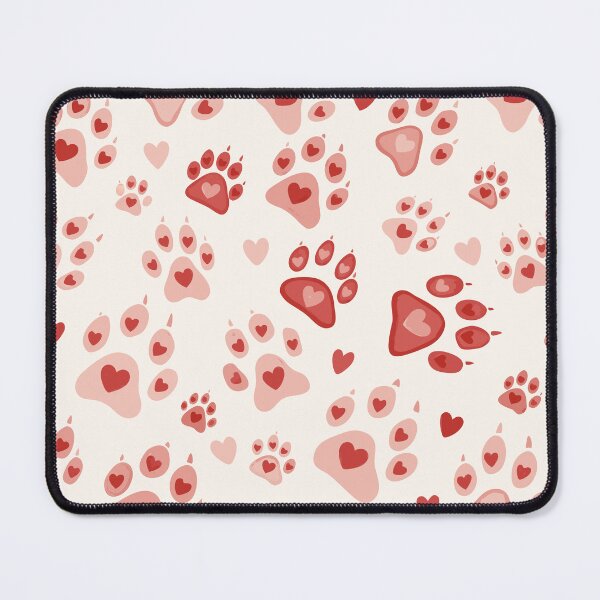 Item preview, Cute Heart Paw Print Seamless Pattern designed and sold by Print culturee.