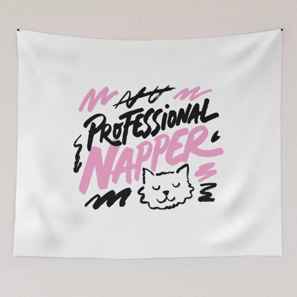Item preview, Professional Napper Cute Kawaii Cat Quote designed and sold by IslandTyped.