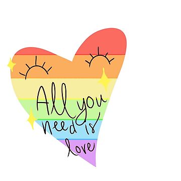 All you need is love (rainbow flag) Greeting Card for Sale by averysart