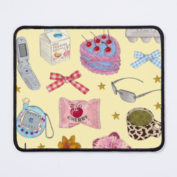 Item preview, Cute Y2K Aesthetic Sticker Collage – Kawaii Nostalgia Scrapbook, Retro 2000s Vibes, Coquette Girly Art Print designed and sold by lilacWhim.