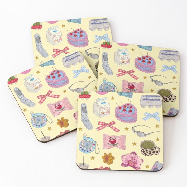 Item preview, Cute Y2K Aesthetic Sticker Collage – Kawaii Nostalgia Scrapbook, Retro 2000s Vibes, Coquette Girly Art Print designed and sold by lilacWhim.