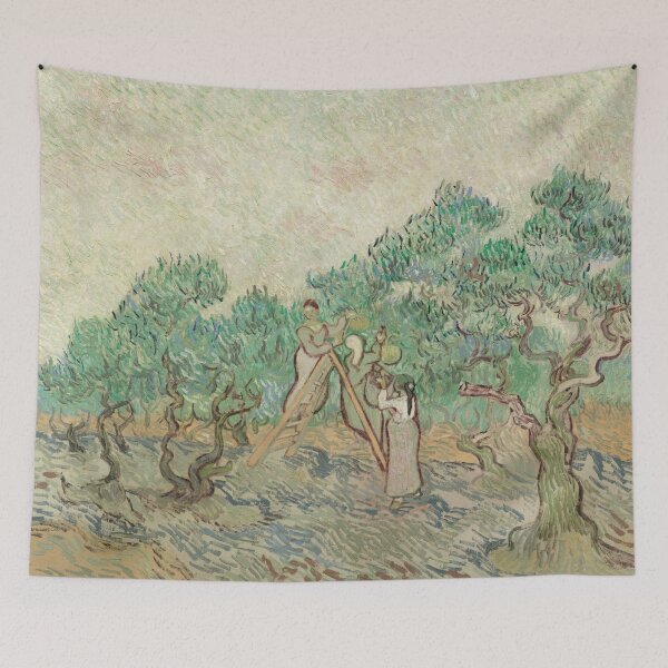 Item preview, The Olive Orchard by Vincent van Gogh: Post Impressionist Fine Art Print designed and sold by artofuniverse.
