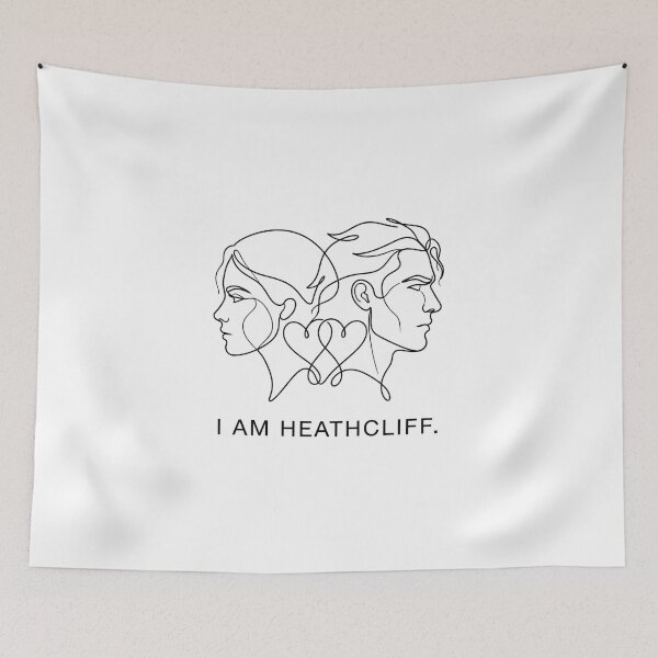 Item preview, I Am Heathcliff Emily Bronte Line Art Wuthering Heights designed and sold by Fenay Designs.
