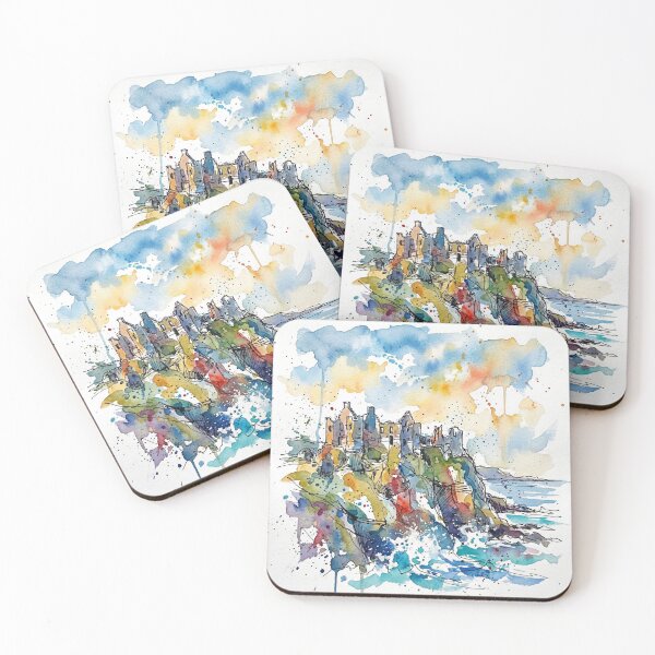 Item preview, Dunluce Castle Ink & Watercolour Art Print designed and sold by Printpix.
