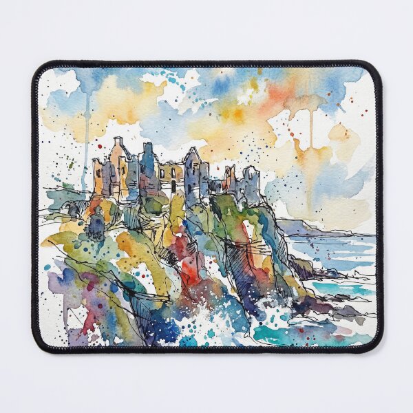Item preview, Dunluce Castle Ink & Watercolour Art Print designed and sold by Printpix.