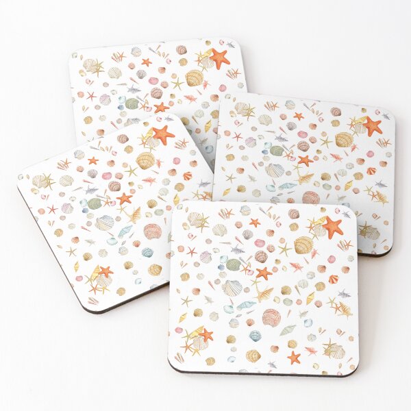 Item preview, Dreamy Beach Seashells Pattern designed and sold by NPrintsDesign.