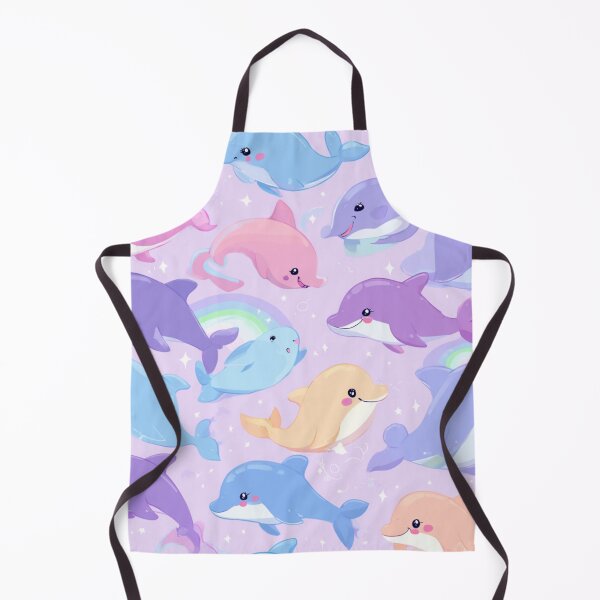 Item preview, Adorable Pastel Dolphin Rainbow Sparkle Pattern designed and sold by NicolasGlowArt.