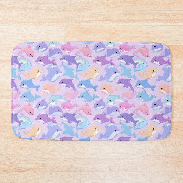 Item preview, Adorable Pastel Dolphin Rainbow Sparkle Pattern designed and sold by NicolasGlowArt.