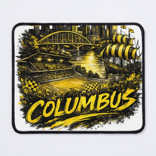 Item preview, Columbus Football City Design – Urban Skyline Soccer Artwork, Yellow Black Streetwear Graphic, City Pride Fan Design designed and sold by GarnerSupplyCo.