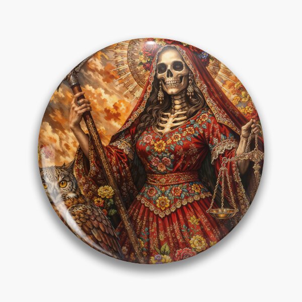 Item preview, Red Dress Santa Muerte designed and sold by AliceWhiteDF.