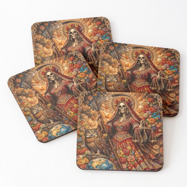 Item preview, Red Dress Santa Muerte designed and sold by AliceWhiteDF.
