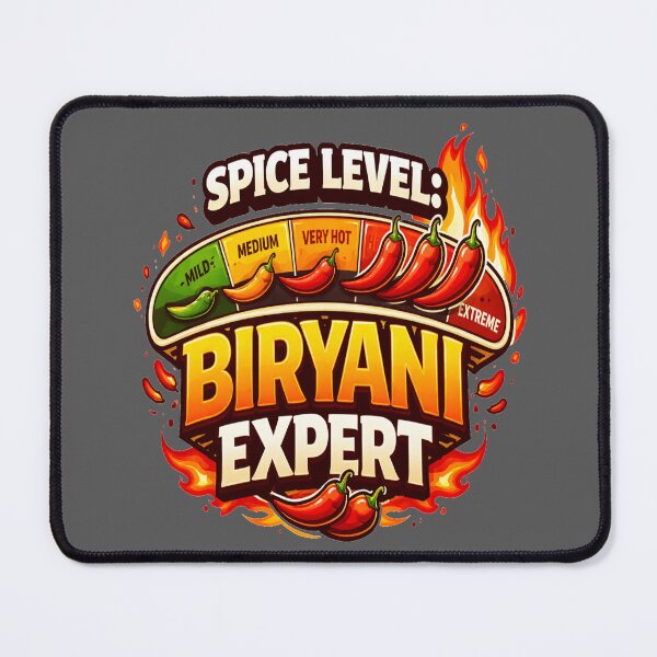 Item preview, Spice Level Biryani Expert | Funny Spicy Food Lover Chili Heat Meter Design | Indian Food Graphic  designed and sold by Globalcitytees.