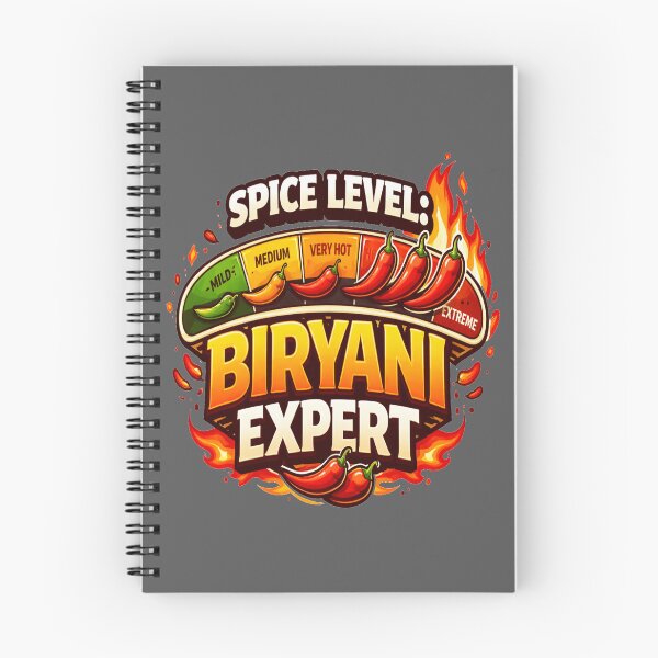 Item preview, Spice Level Biryani Expert | Funny Spicy Food Lover Chili Heat Meter Design | Indian Food Graphic  designed and sold by Globalcitytees.