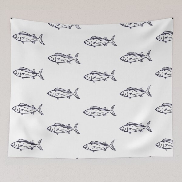 Item preview, Hand Drawn Fish Sketch Style Ocean Art designed and sold by missbobbit.