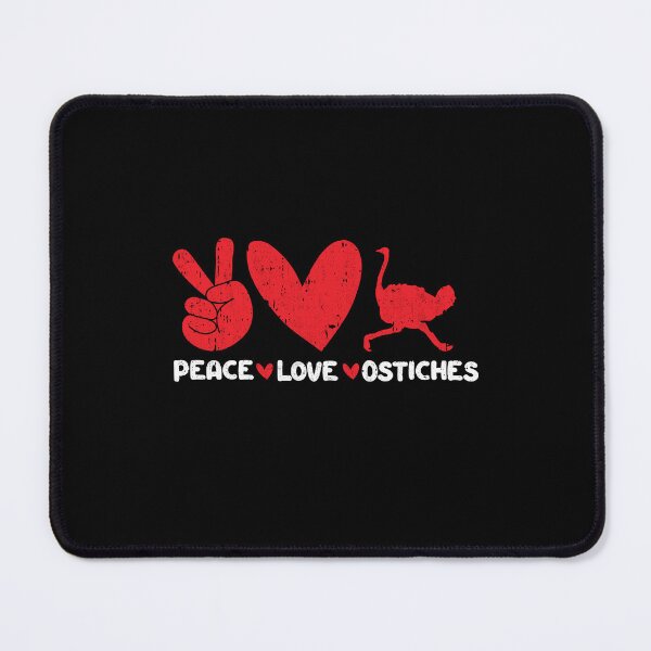Item preview, Peace - Love - Ostiches Animals lover designed and sold by GabbyKash.
