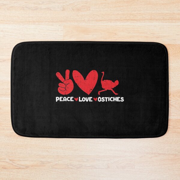 Item preview, Peace - Love - Ostiches Animals lover designed and sold by GabbyKash.