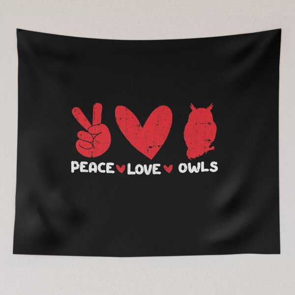 Item preview, Peace - Love - owls Animals lover designed and sold by GabbyKash.