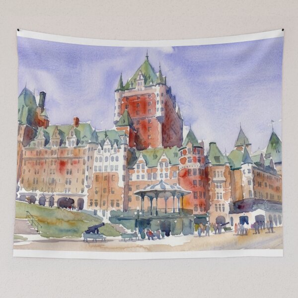 Item preview, Quebec Chateau Frontenac Watercolor designed and sold by caracatita75.