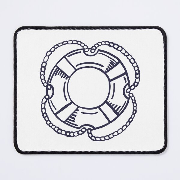 Item preview, Hand Drawn Lifebuoy Nautical Sketch Art designed and sold by missbobbit.