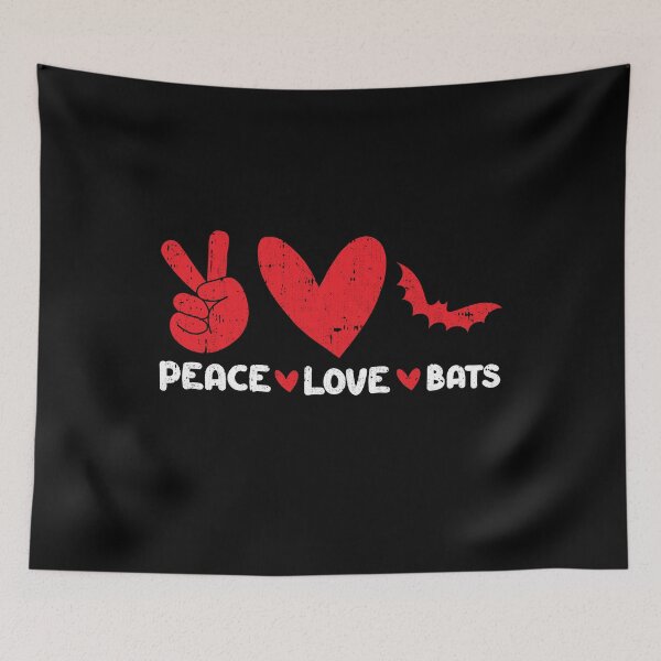 Item preview, Peace - Love - Bats Animals lover designed and sold by GabbyKash.