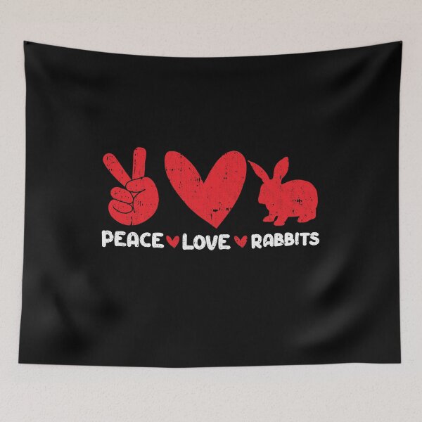 Item preview, Peace - Love - Rabbits Animals lover designed and sold by GabbyKash.