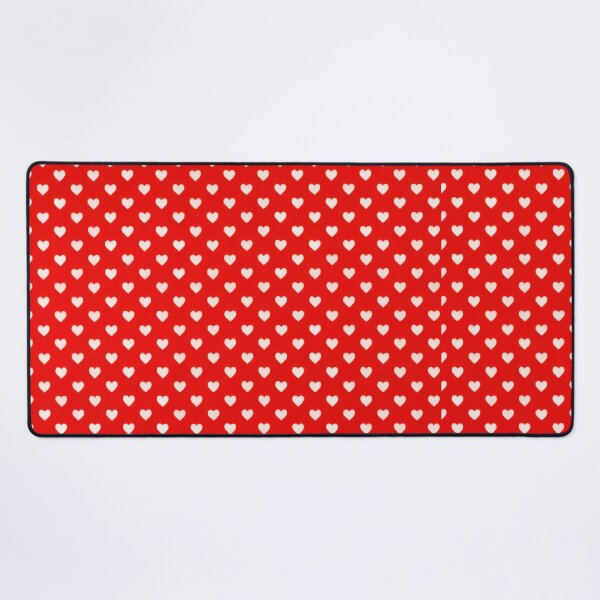 Item preview, Retro Red Love – Minimalist White Hearts on Red Pattern designed and sold by Ela Design Studio .
