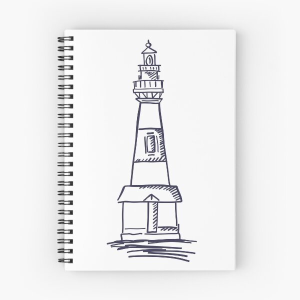 Item preview, Hand Drawn Lighthouse Nautical Sketch Illustration designed and sold by missbobbit.