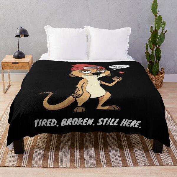 Item preview, Tired But Still Standing - 90s Retro Cartoon Meerkat designed and sold by mAXiBoOM.